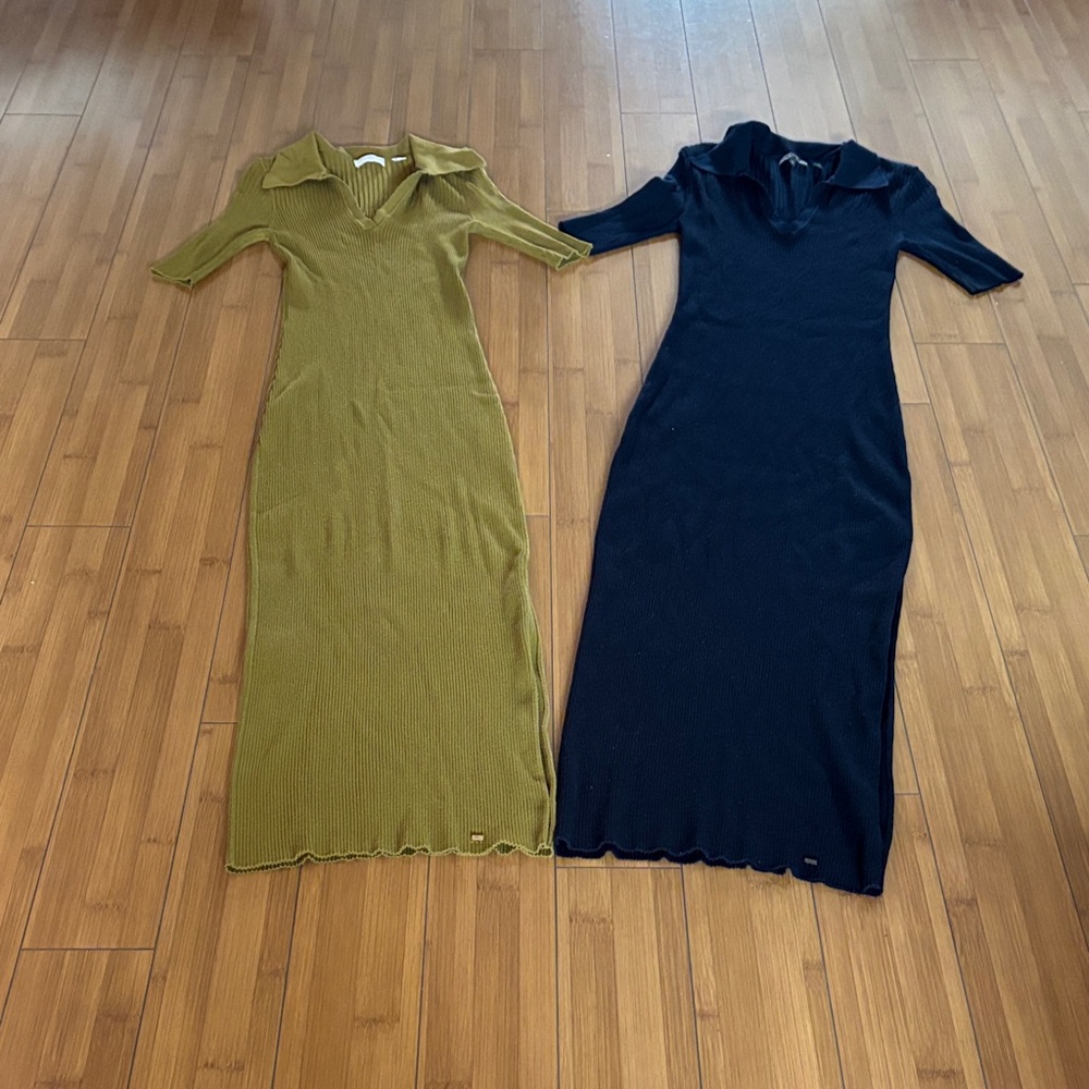 Ted Baker Olive and Navy half  Sleeve Dresses